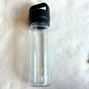 Yeti Yonder 25oz Transparent Lightweight Water Bottle with screw on Black Cap